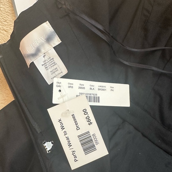 J. Crew Women’s Selma Black Mini Dress - Silk - Picture 2 of 4